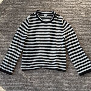 a new day Black and White Striped Sweater